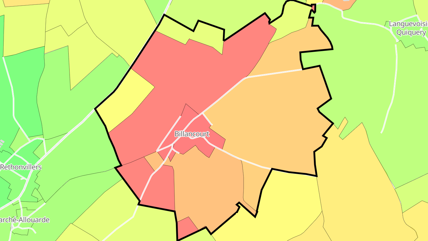 Carte des prix de l'immobilier Billancourt