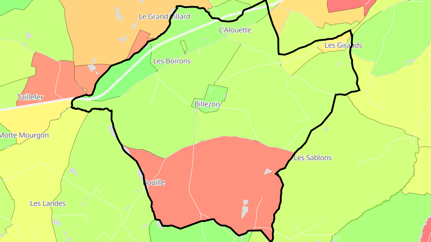 Carte des prix de l'immobilier Billezois