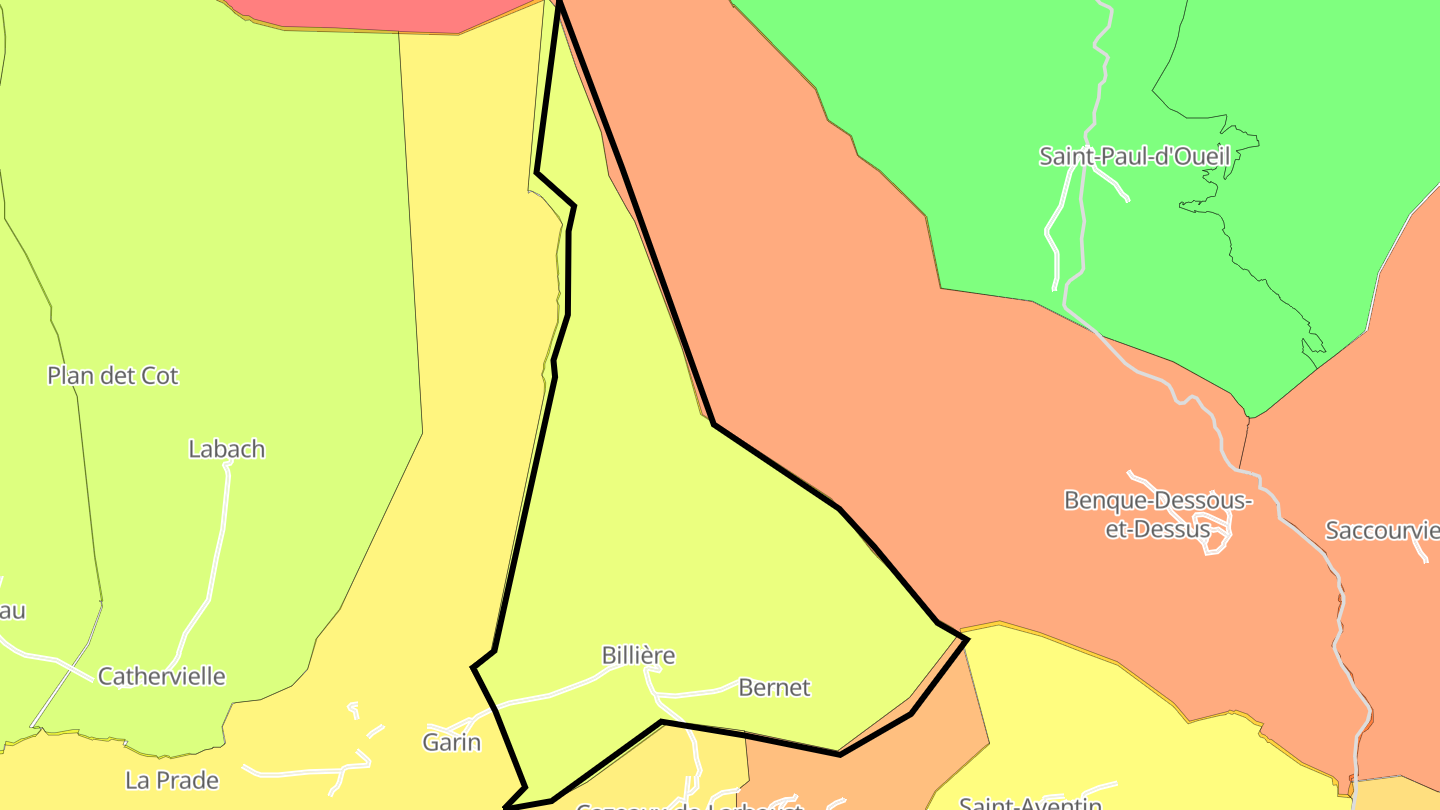 Carte des prix de l'immobilier Billière