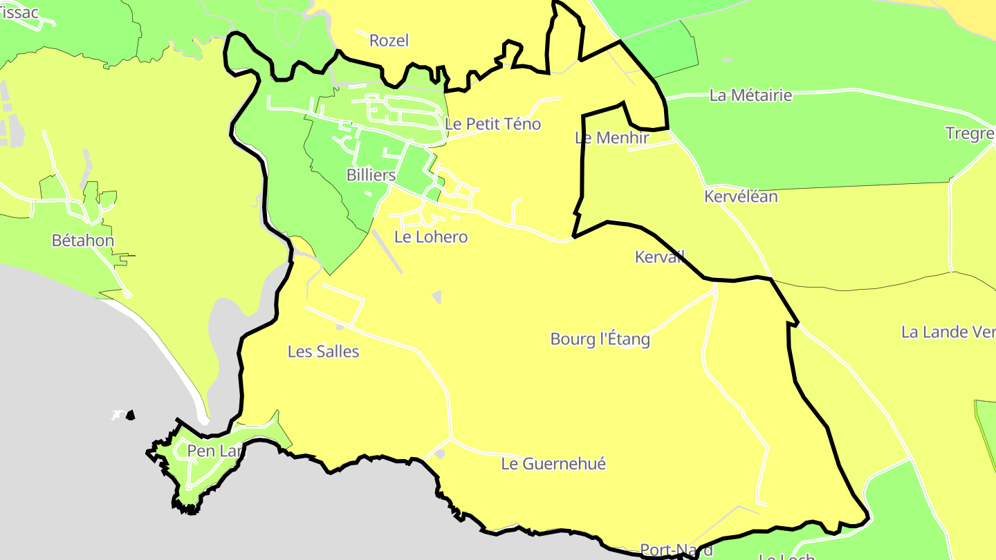 Carte des prix de l'immobilier Billiers