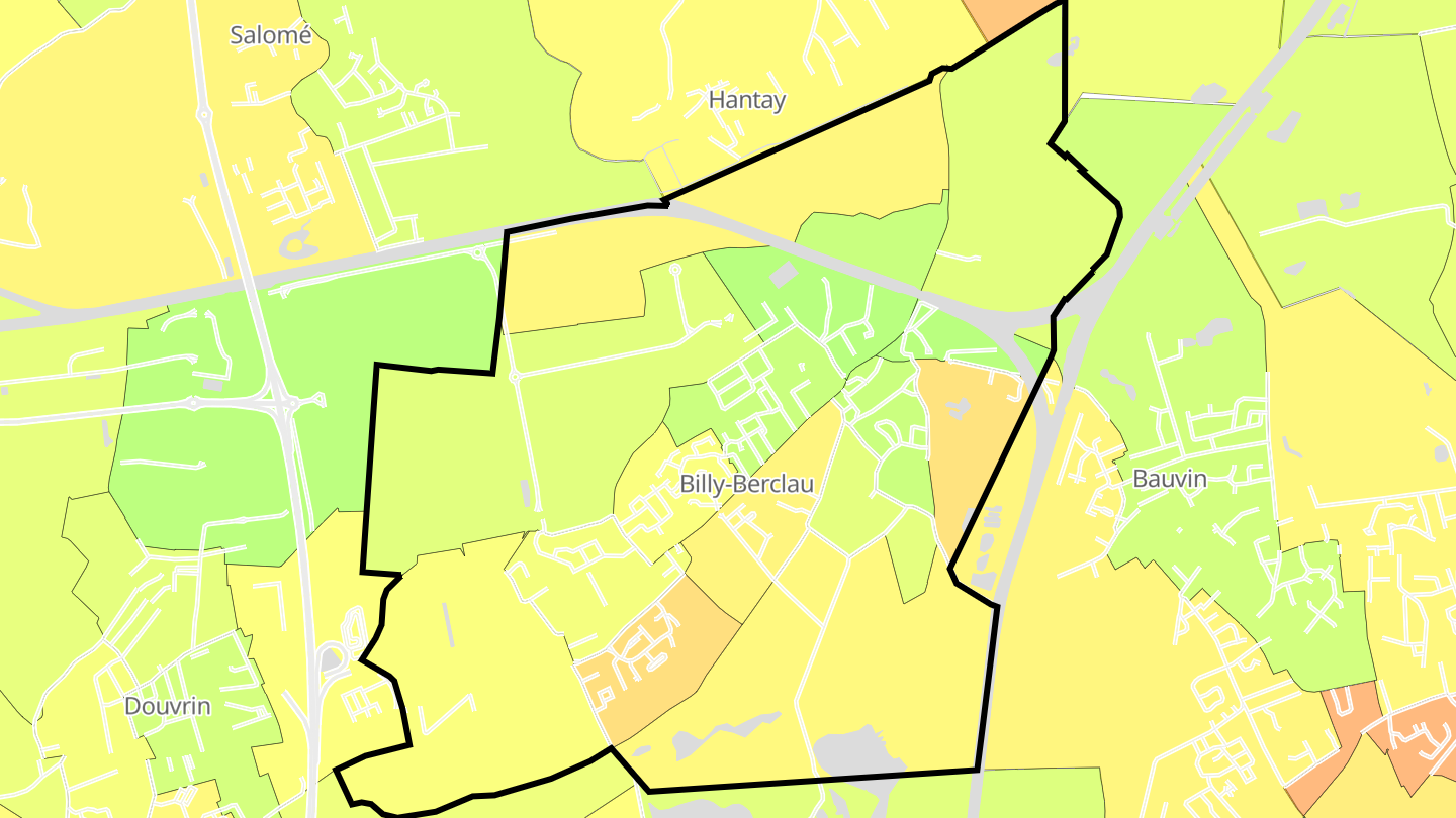 Carte des prix de l'immobilier Billy-Berclau