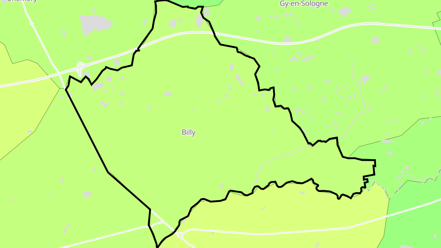 Carte des prix de l'immobilier Billy