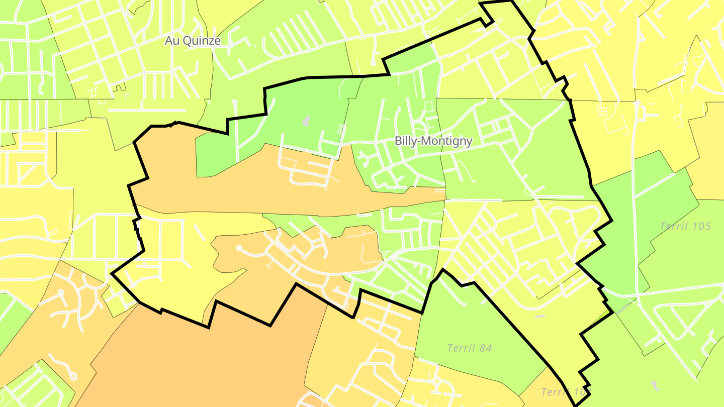 Carte des prix de l'immobilier Billy-Montigny