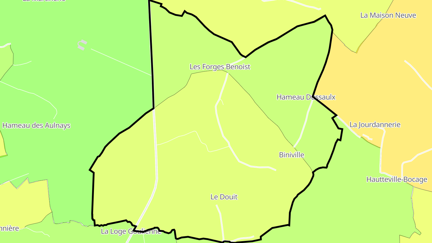 Carte des prix de l'immobilier Biniville