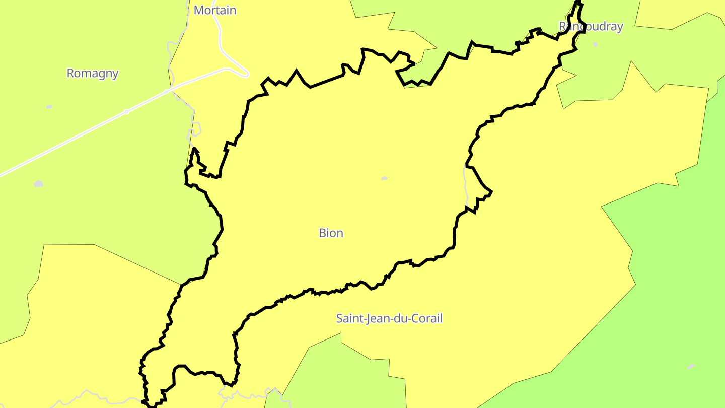 Carte des prix de l'immobilier Bion