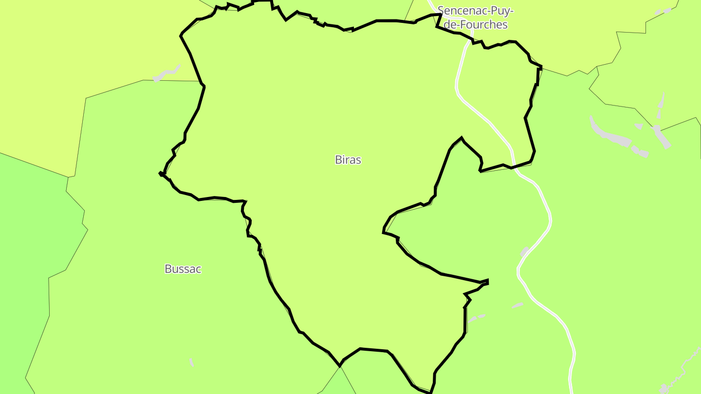 Carte des prix de l'immobilier Biras