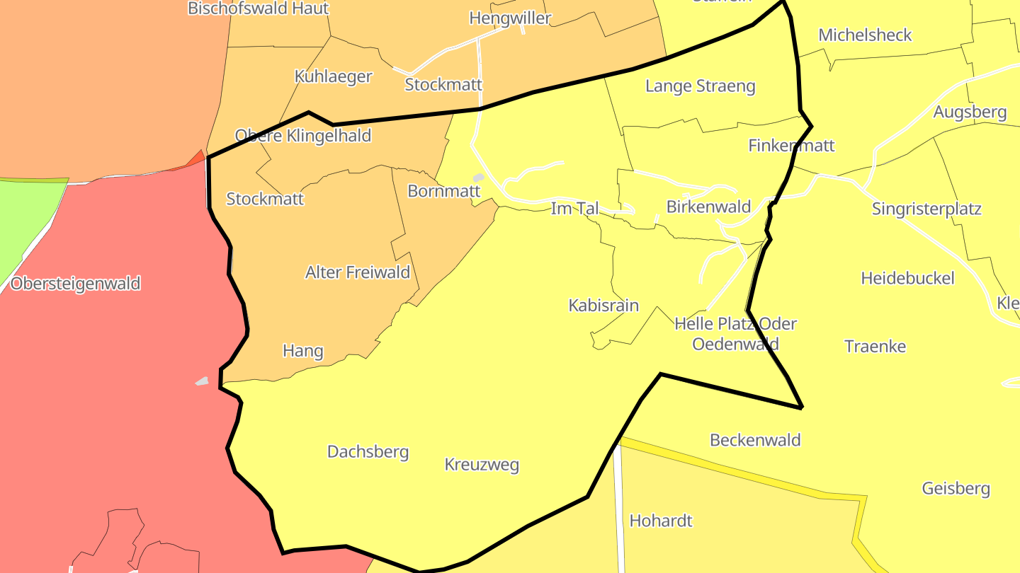 Carte des prix de l'immobilier Birkenwald