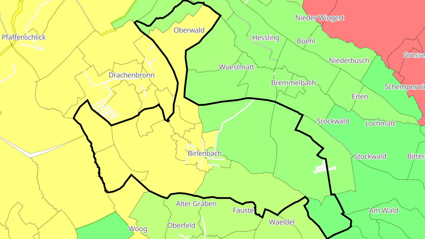 Carte des prix de l'immobilier Birlenbach