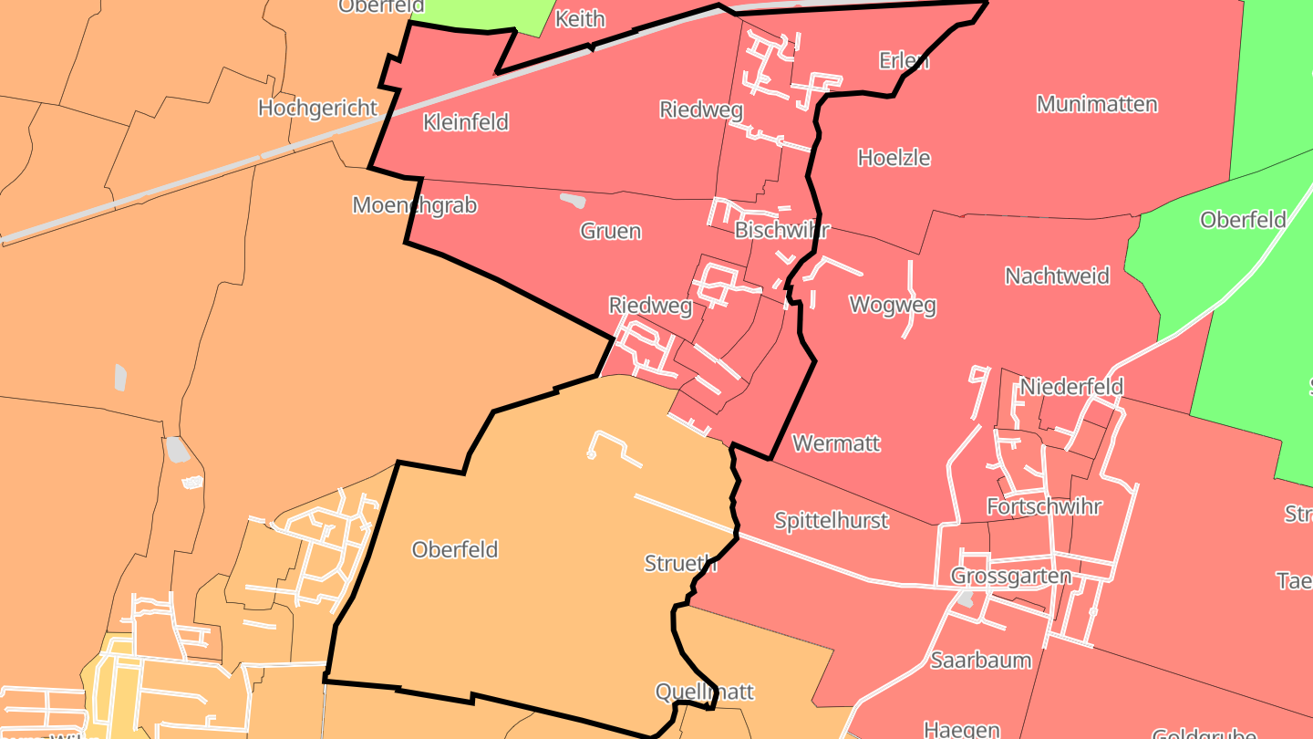Carte des prix de l'immobilier Bischwihr