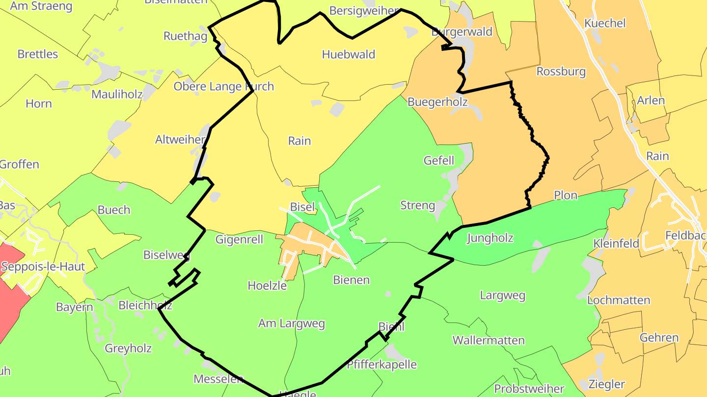 Carte des prix de l'immobilier Bisel
