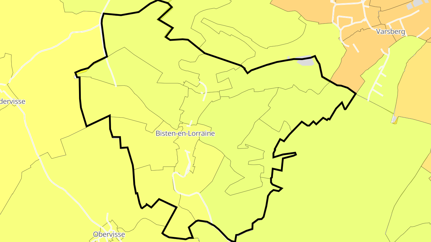 Carte des prix de l'immobilier Bisten-en-Lorraine