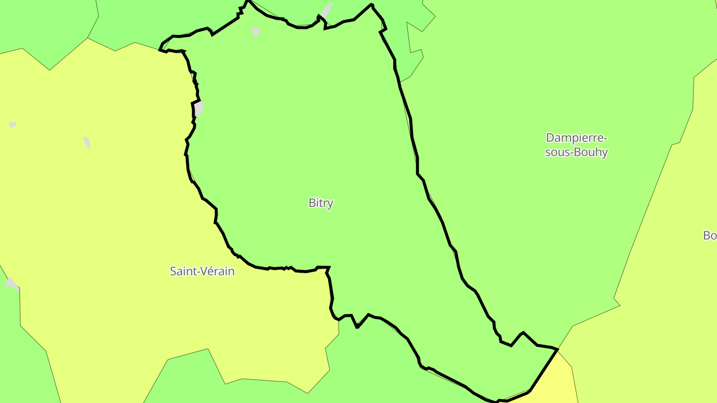 Carte des prix de l'immobilier Bitry