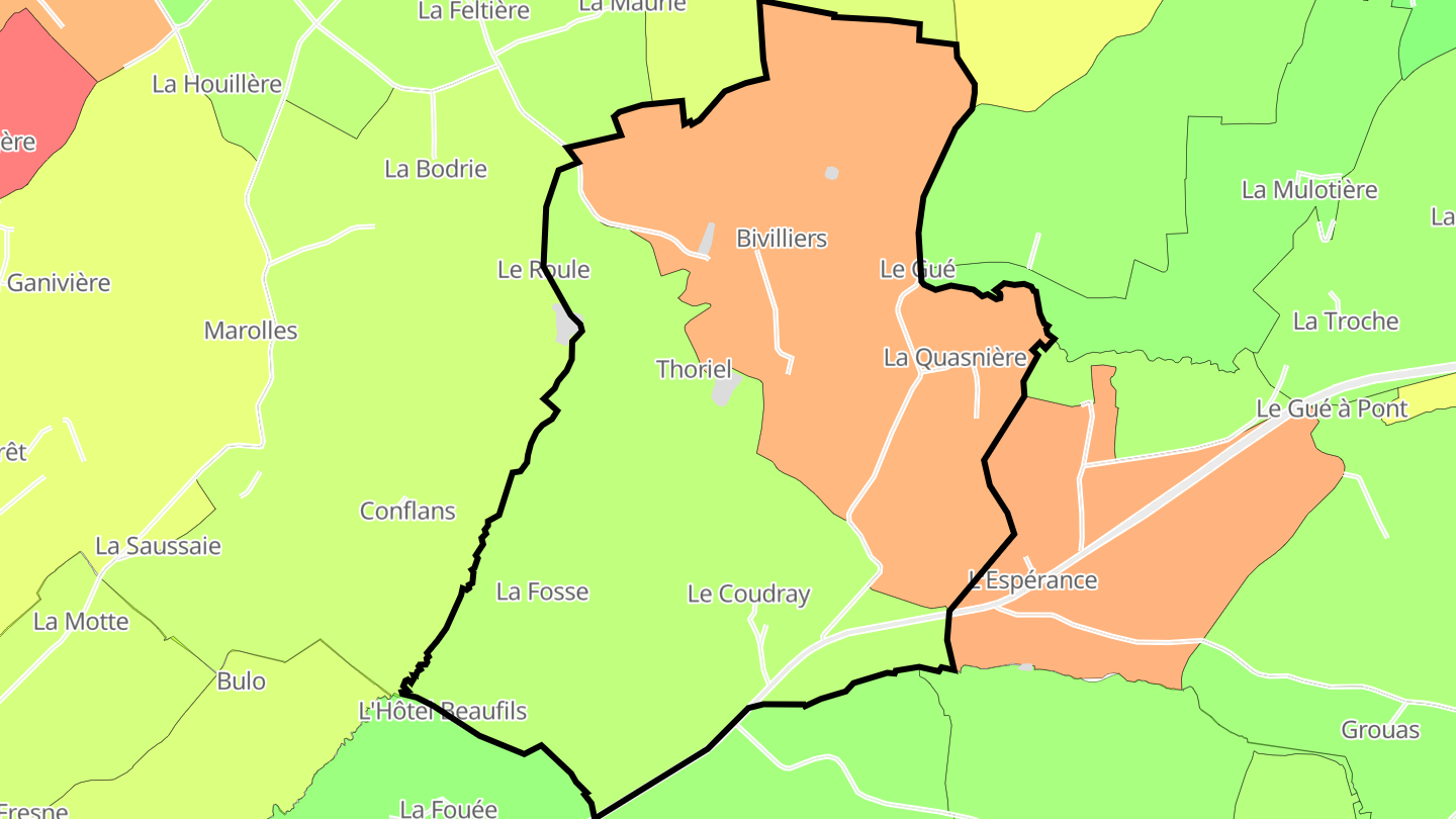 Carte des prix de l'immobilier Bivilliers