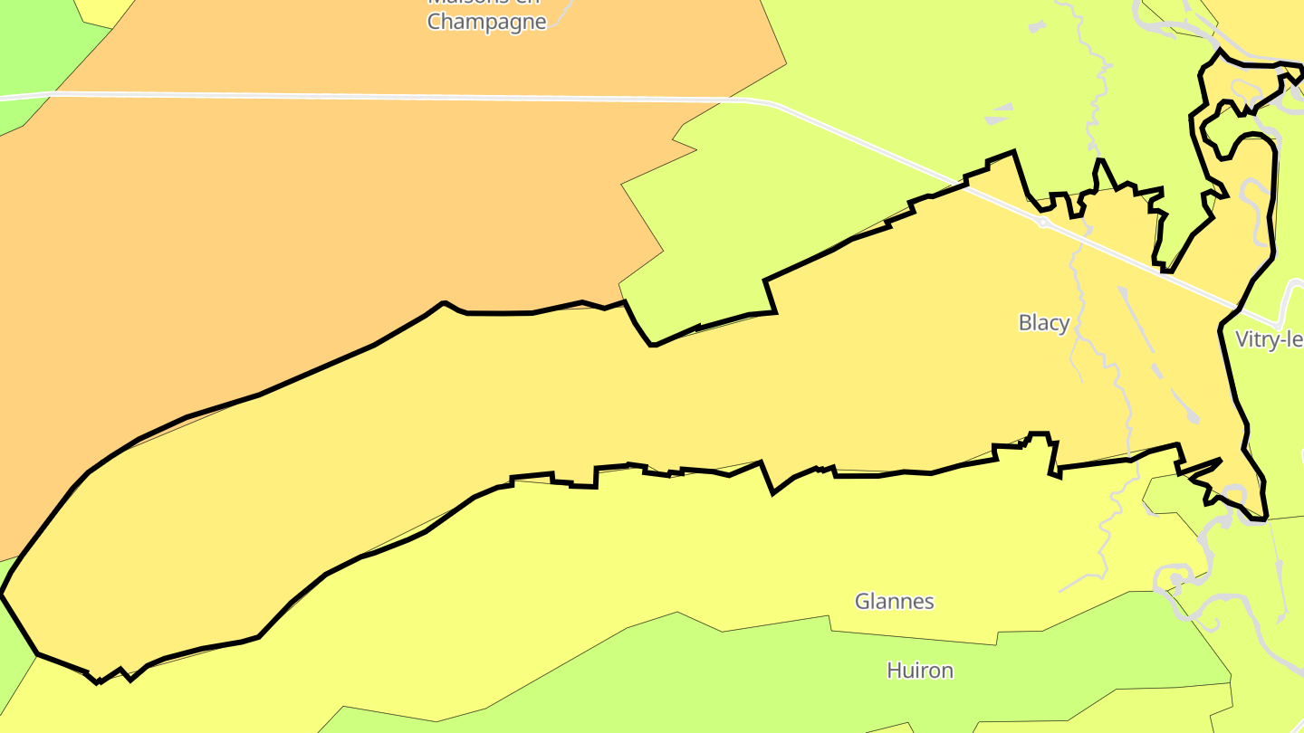 Carte des prix de l'immobilier Blacy
