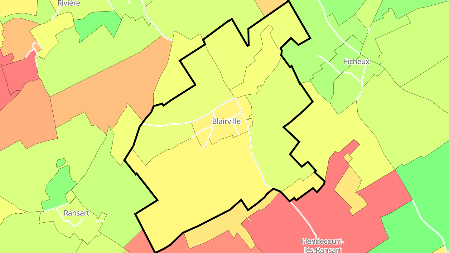 Carte des prix de l'immobilier Blairville