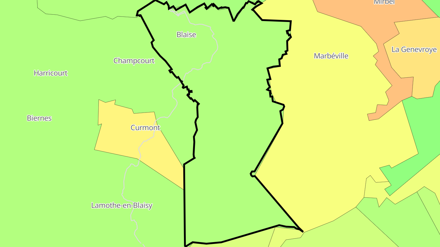 Carte des prix de l'immobilier Blaise