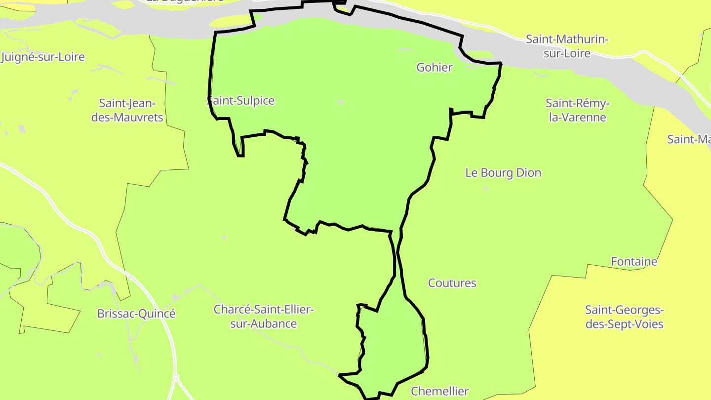 Carte des prix de l'immobilier Blaison-Saint-Sulpice