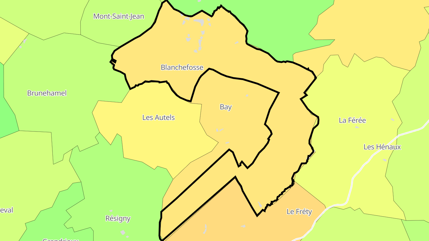 Carte des prix de l'immobilier Blanchefosse