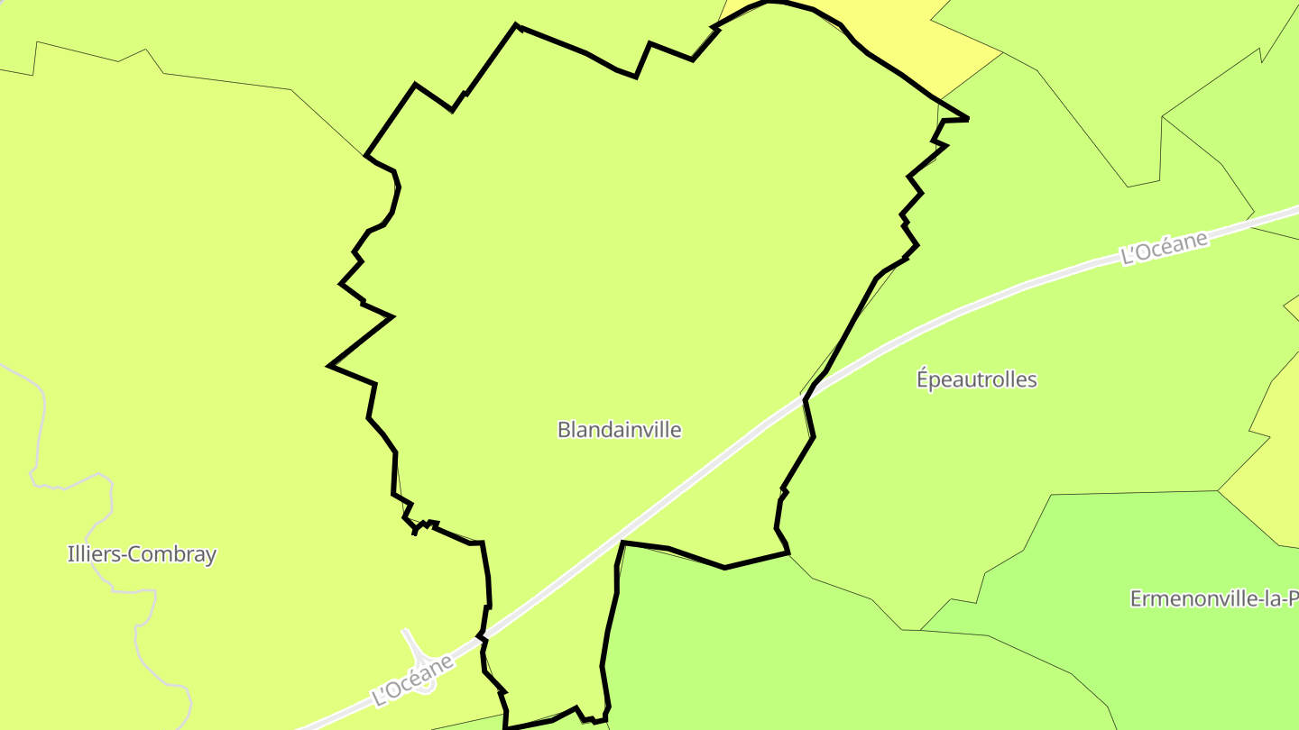 Carte des prix de l'immobilier Blandainville