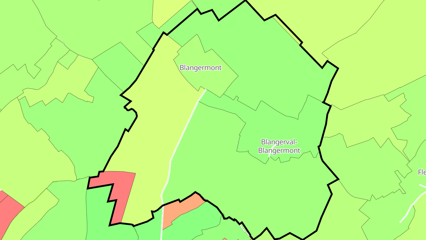 Carte des prix de l'immobilier Blangerval-Blangermont