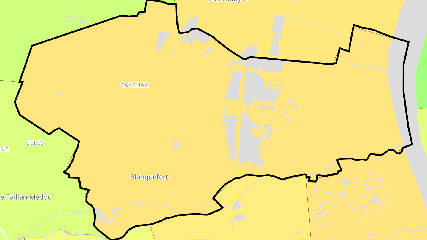 Carte des prix de l'immobilier Blanquefort