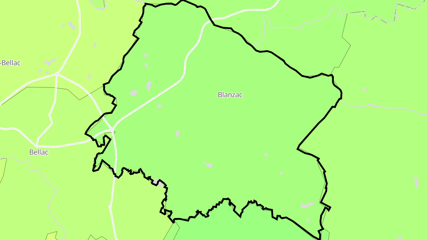 Carte des prix de l'immobilier Blanzac