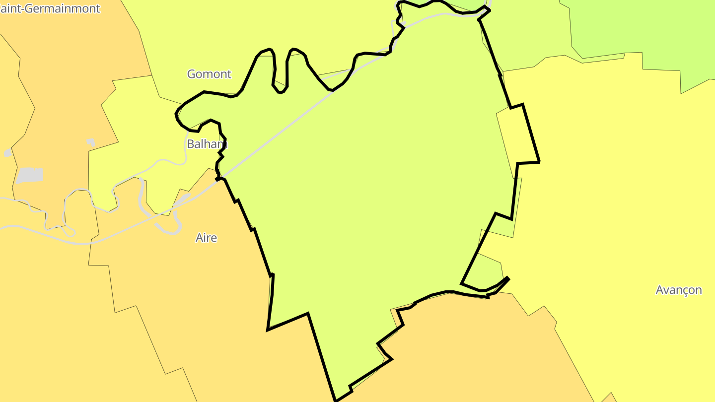 Carte des prix de l'immobilier Blanzy-la-Salonnaise