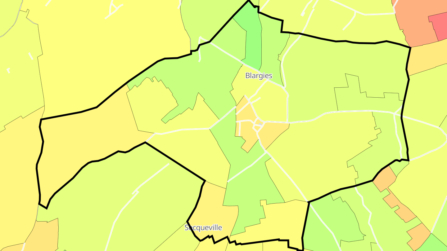 Carte des prix de l'immobilier Blargies