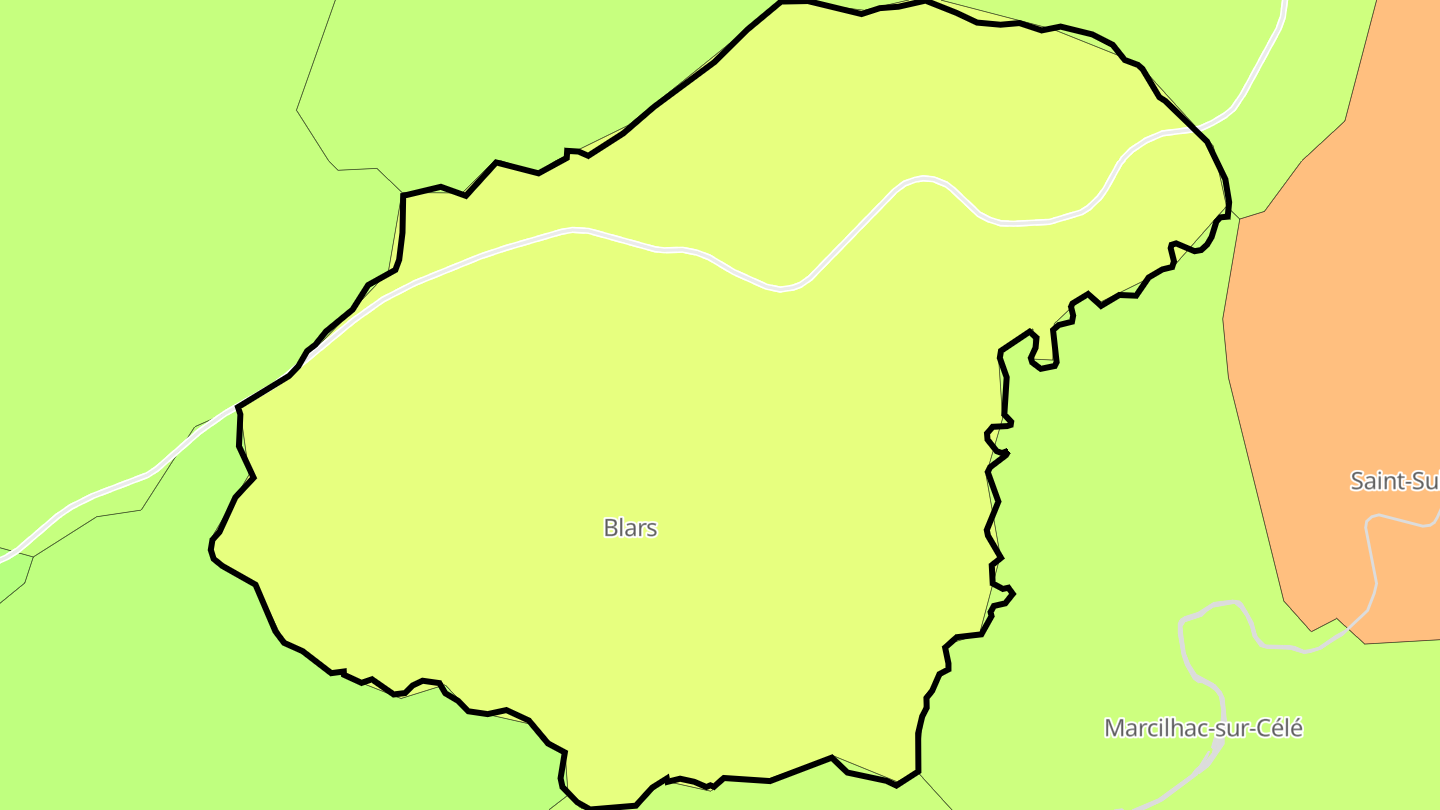 Carte des prix de l'immobilier Blars