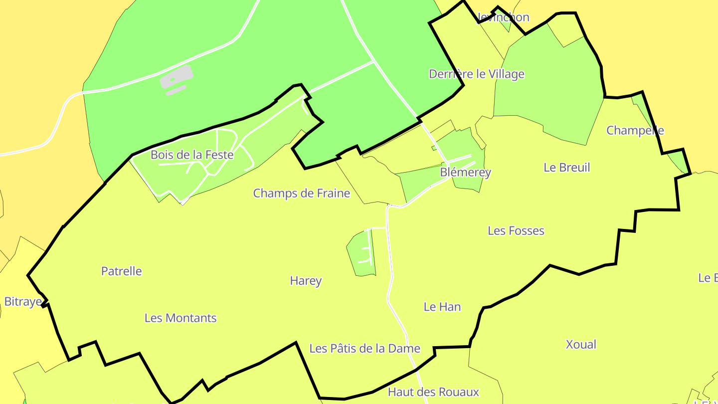 Carte des prix de l'immobilier Blémerey