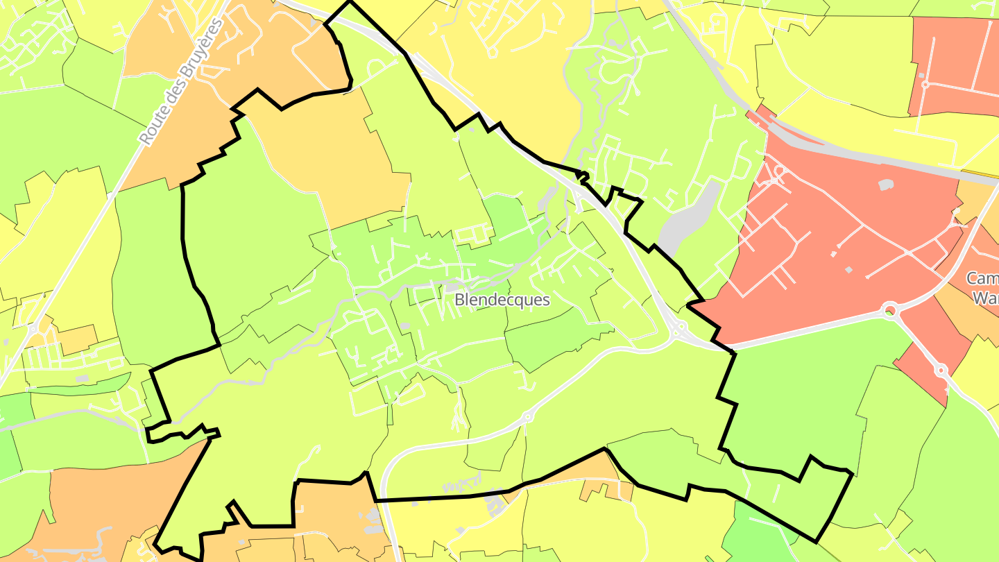 Carte des prix de l'immobilier Blendecques