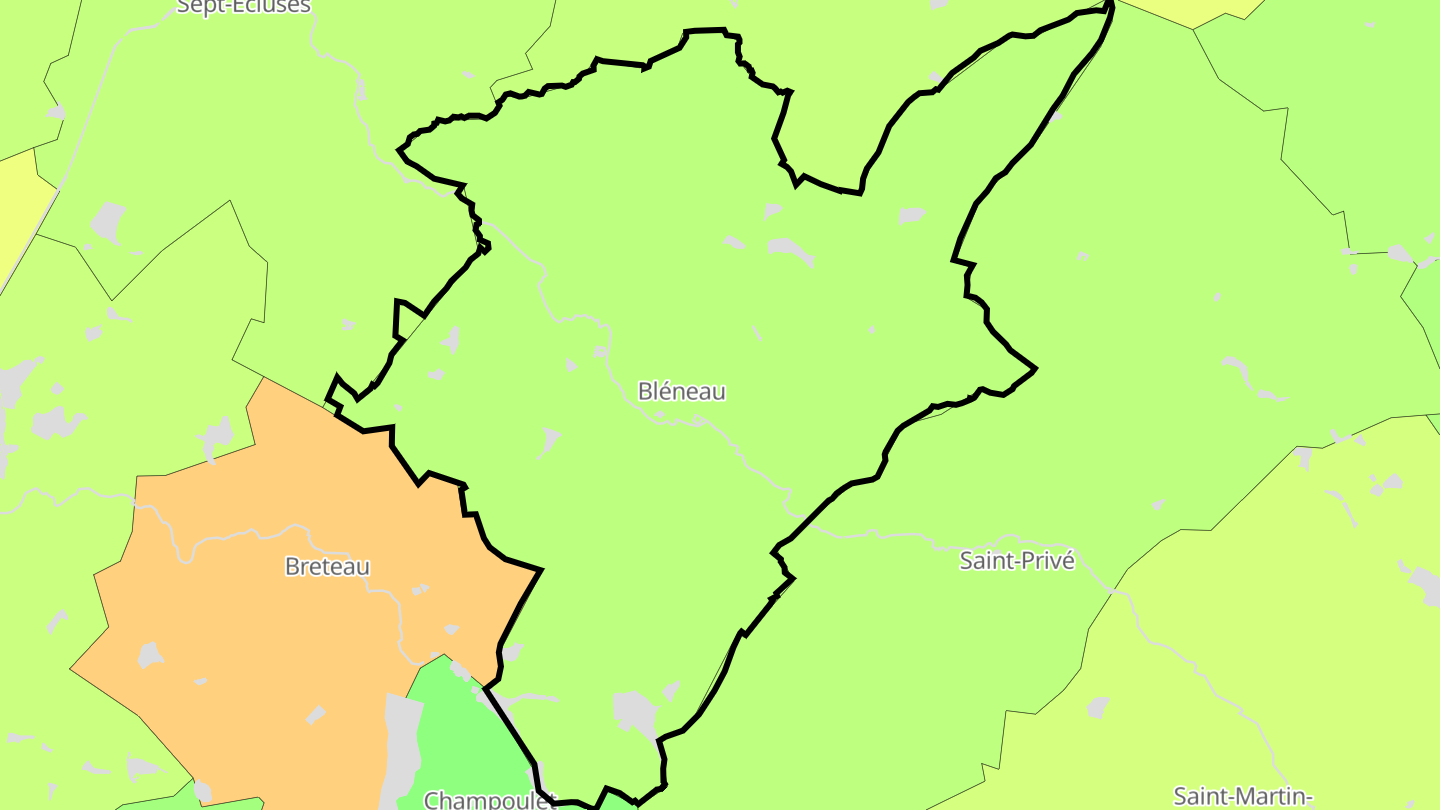 Carte des prix de l'immobilier Bléneau