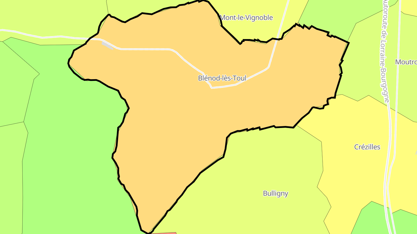 Carte des prix de l'immobilier Blénod-lès-Toul