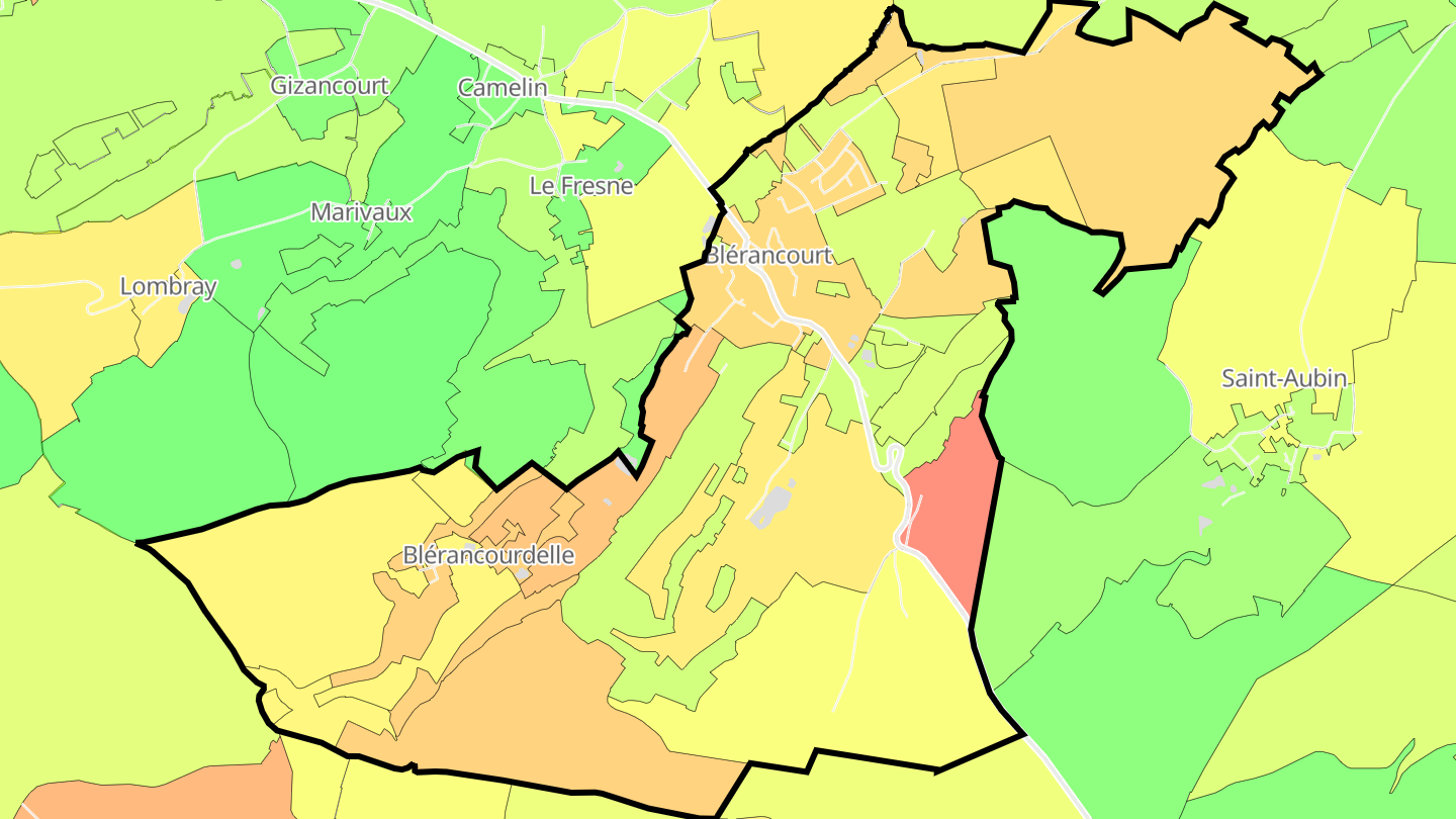 Carte des prix de l'immobilier Blérancourt