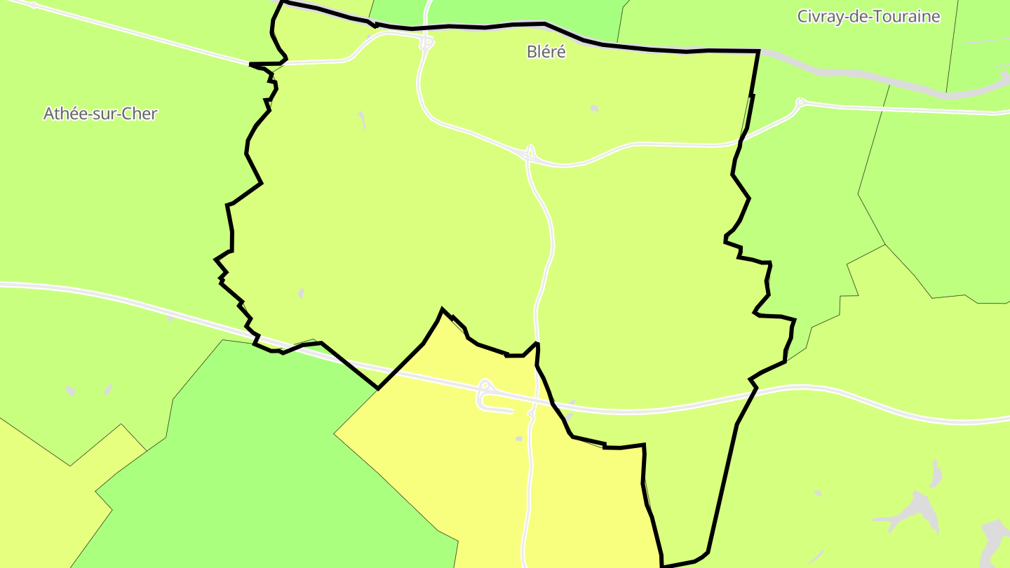 Carte des prix de l'immobilier Bléré