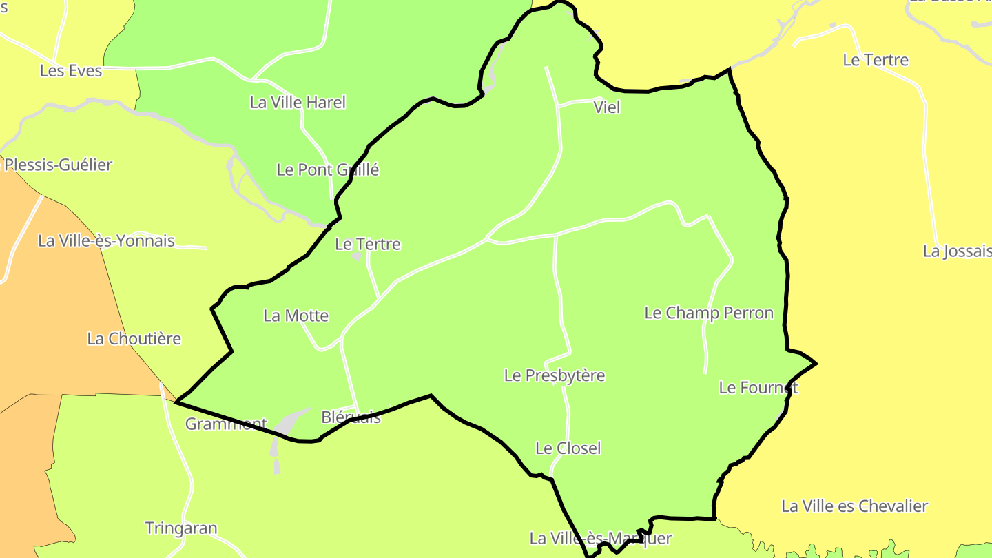 Carte des prix de l'immobilier Bléruais