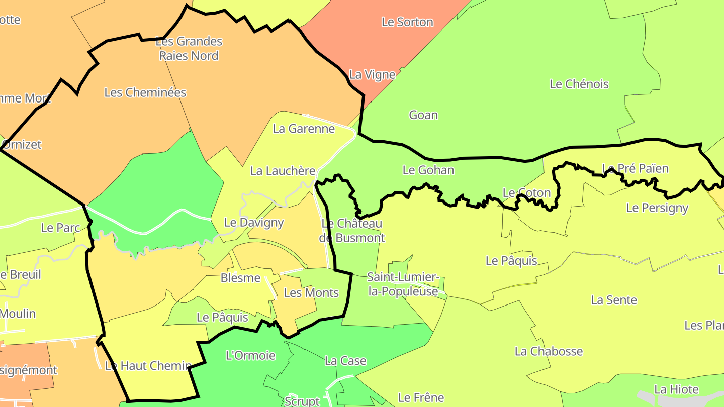 Carte des prix de l'immobilier Blesme