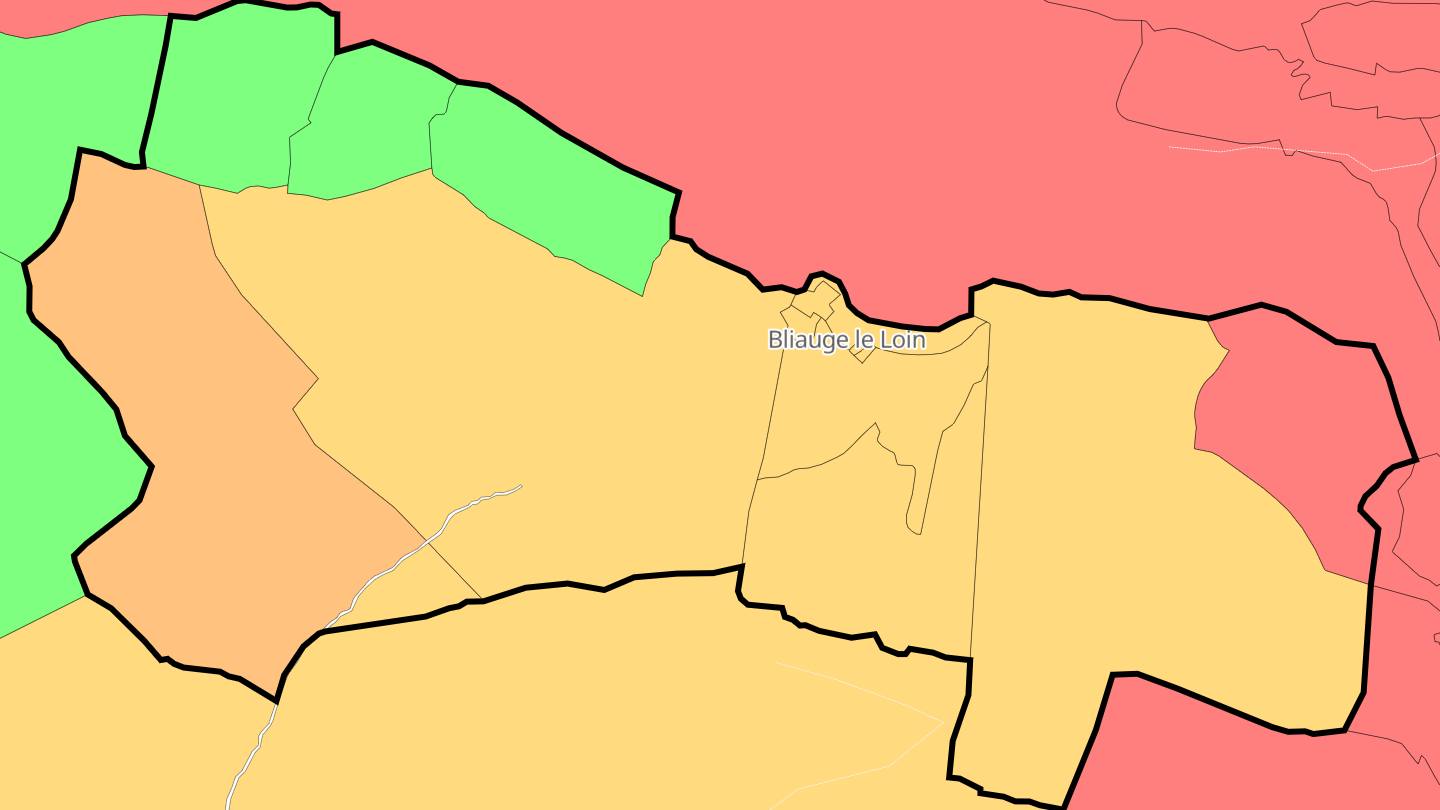 Carte des prix de l'immobilier Bliauge le Loin