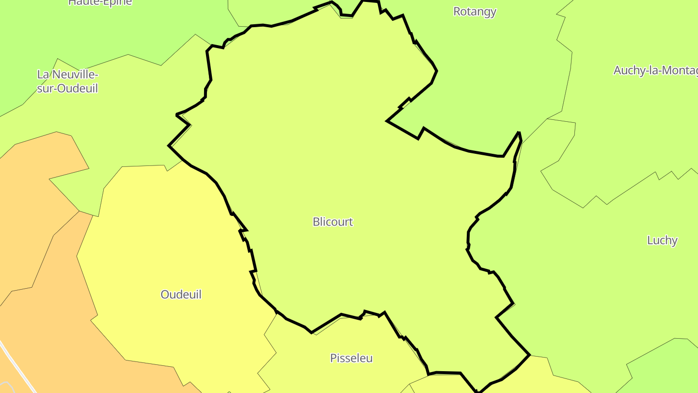 Carte des prix de l'immobilier Blicourt