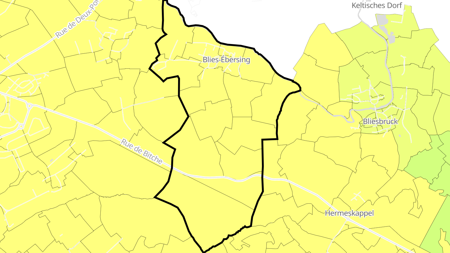 Carte des prix de l'immobilier Blies-Ébersing