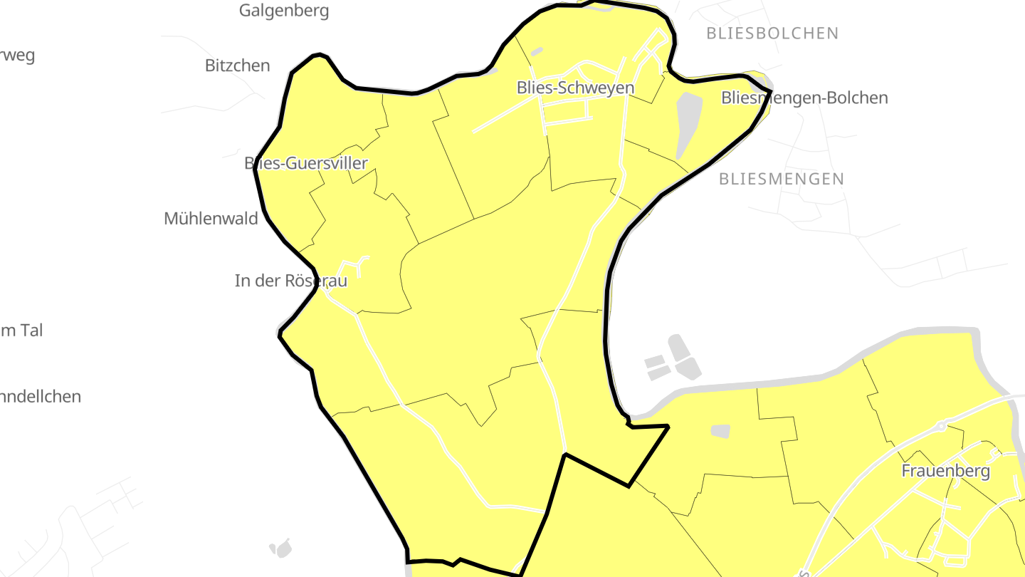 Carte des prix de l'immobilier Blies-Guersviller