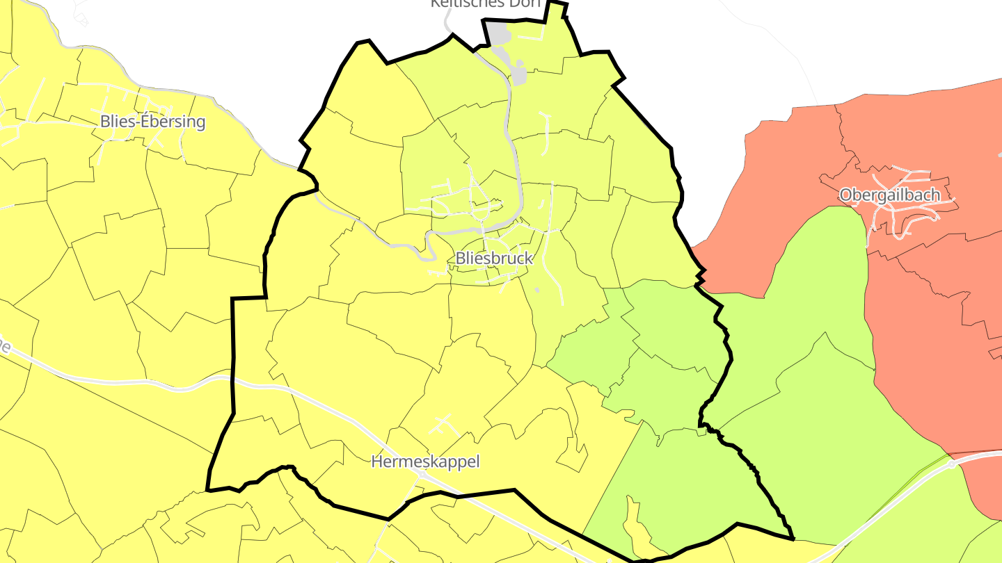 Carte des prix de l'immobilier Bliesbruck