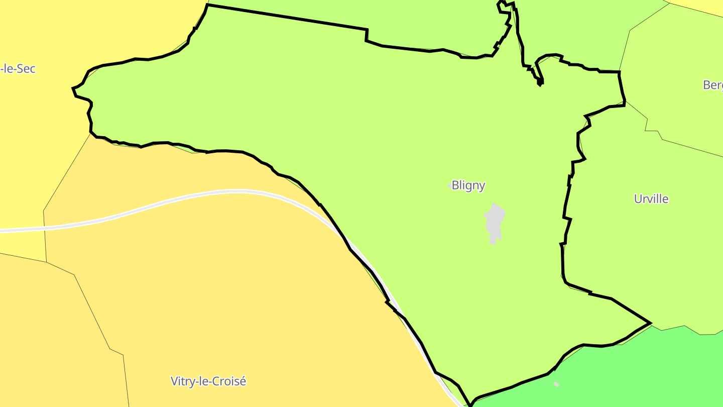 Carte des prix de l'immobilier Bligny