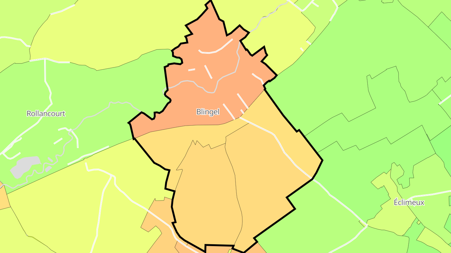 Carte des prix de l'immobilier Blingel