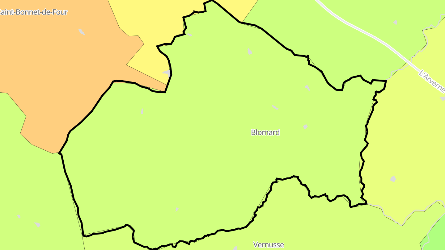 Carte des prix de l'immobilier Blomard