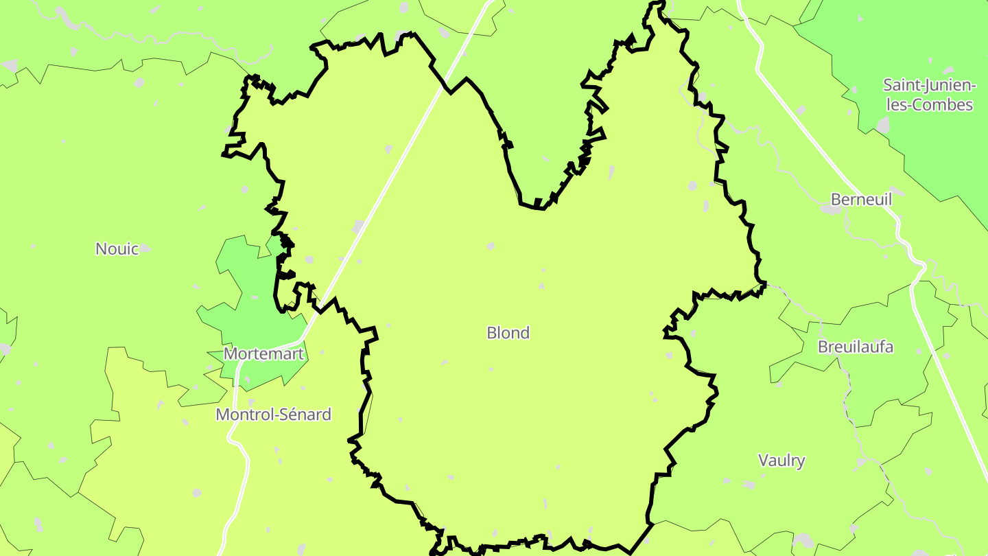 Carte des prix de l'immobilier Blond