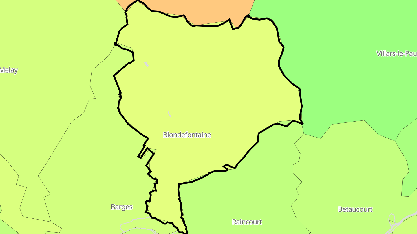Carte des prix de l'immobilier Blondefontaine