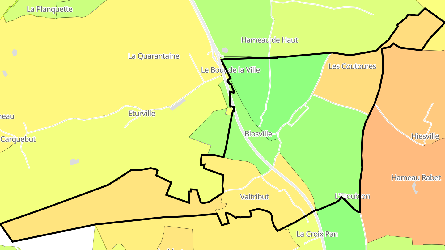 Carte des prix de l'immobilier Blosville