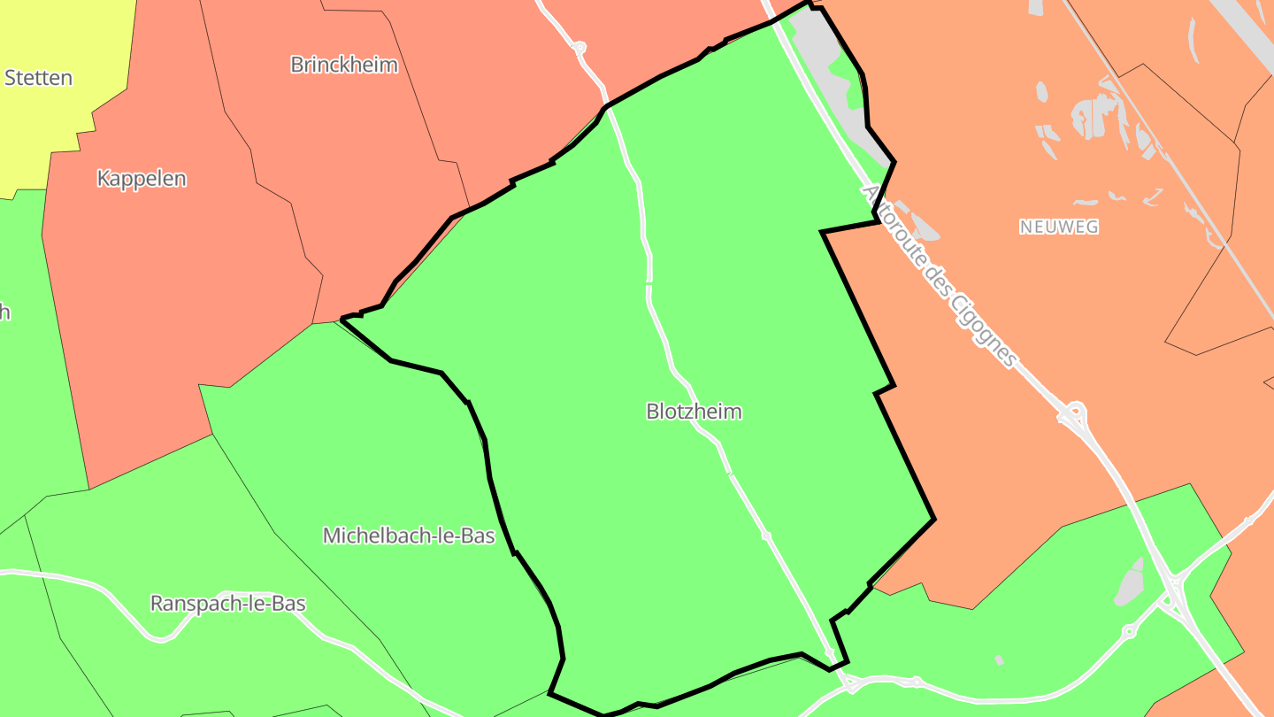Carte des prix de l'immobilier Blotzheim