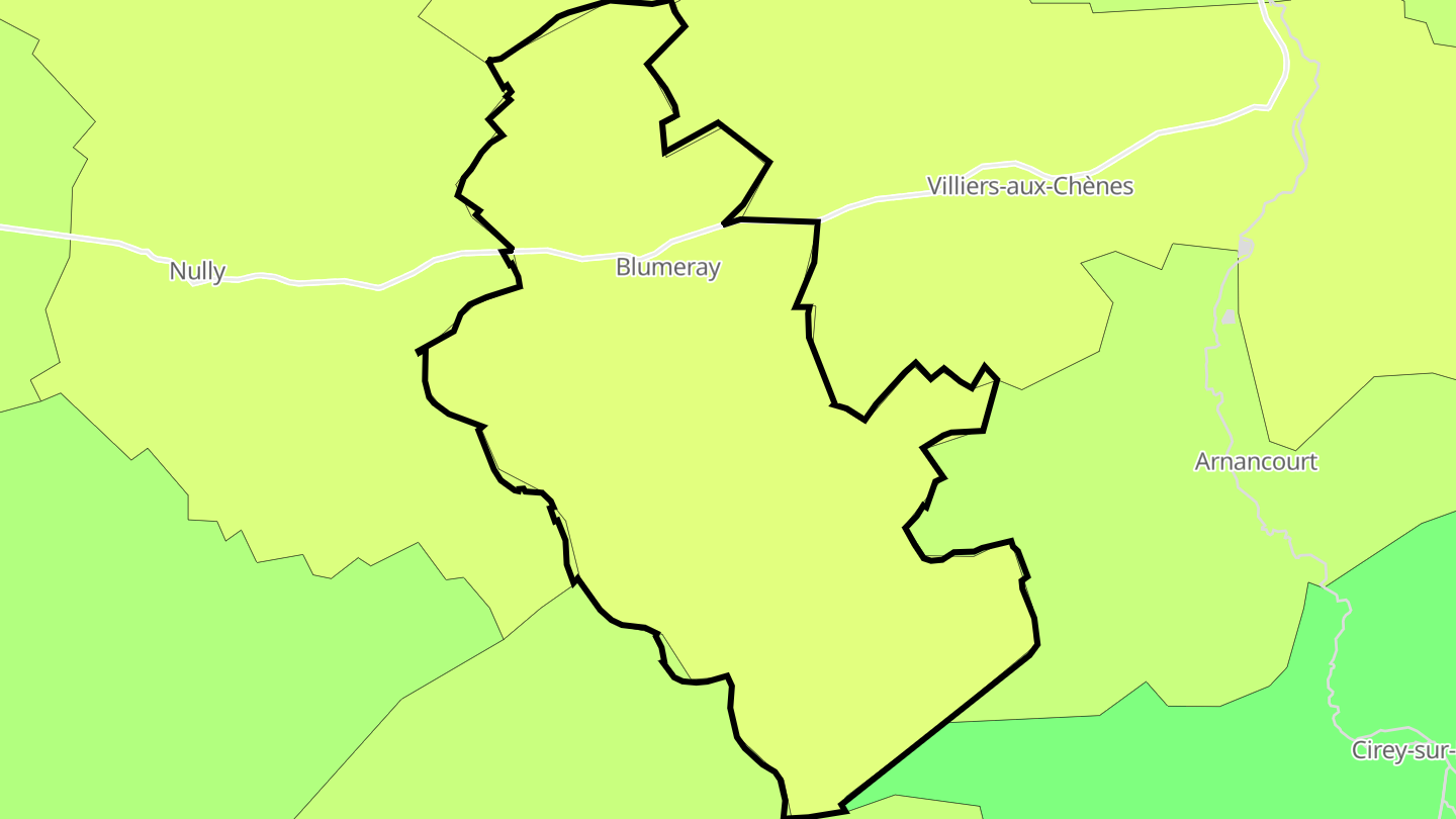 Carte des prix de l'immobilier Blumeray